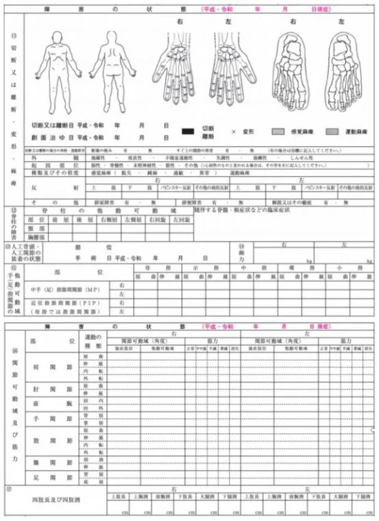 肢体の障害認定基準 - 社会保険労務士法人 ほほえみ障害年金Labo